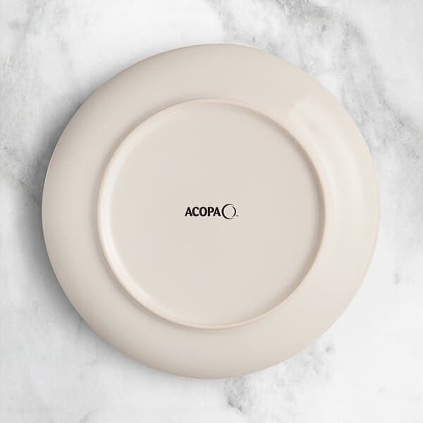 A white Acopa Highlands coupe plate on a white background.