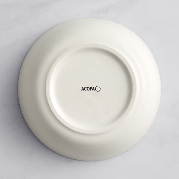 A beige Acopa Cape porcelain bowl on a white background.